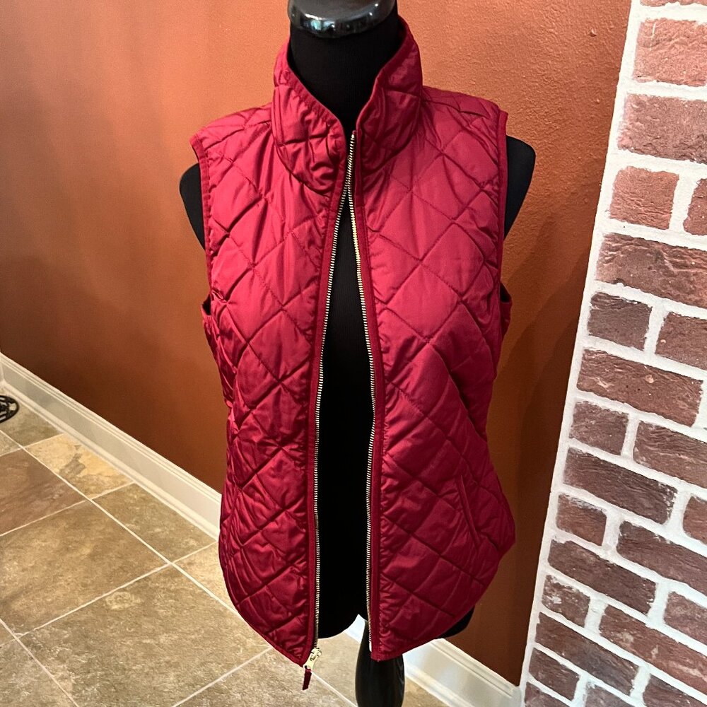 Deep Red Old Navy Puffer Vest